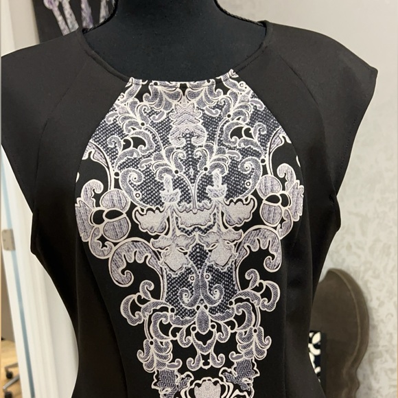 Donna Morgan Lace Black & White Dress - Picture 3 of 8